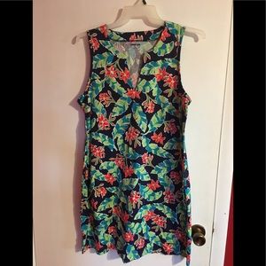 Tropical swim cover up